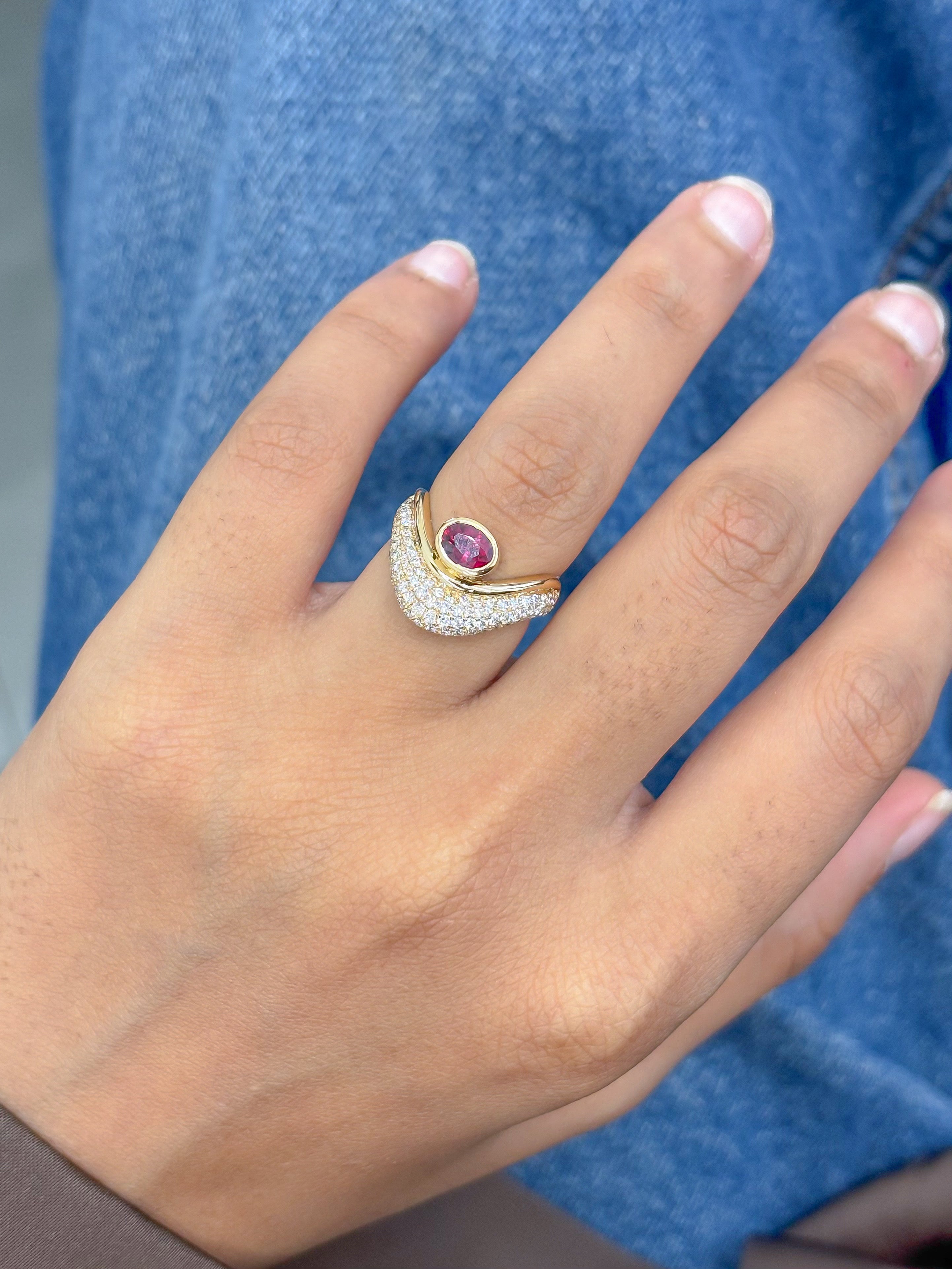 JPRG-5158/12344 Ruby Diamond Ring | 18K