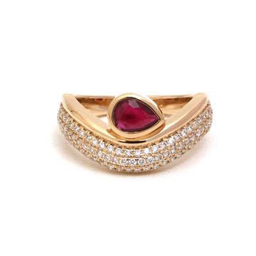 JPRG-5160/12346 Ruby Diamond Ring | 18K