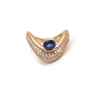 JPRG-5161/12347 Blue Sapphire Diamond Ring | 18K