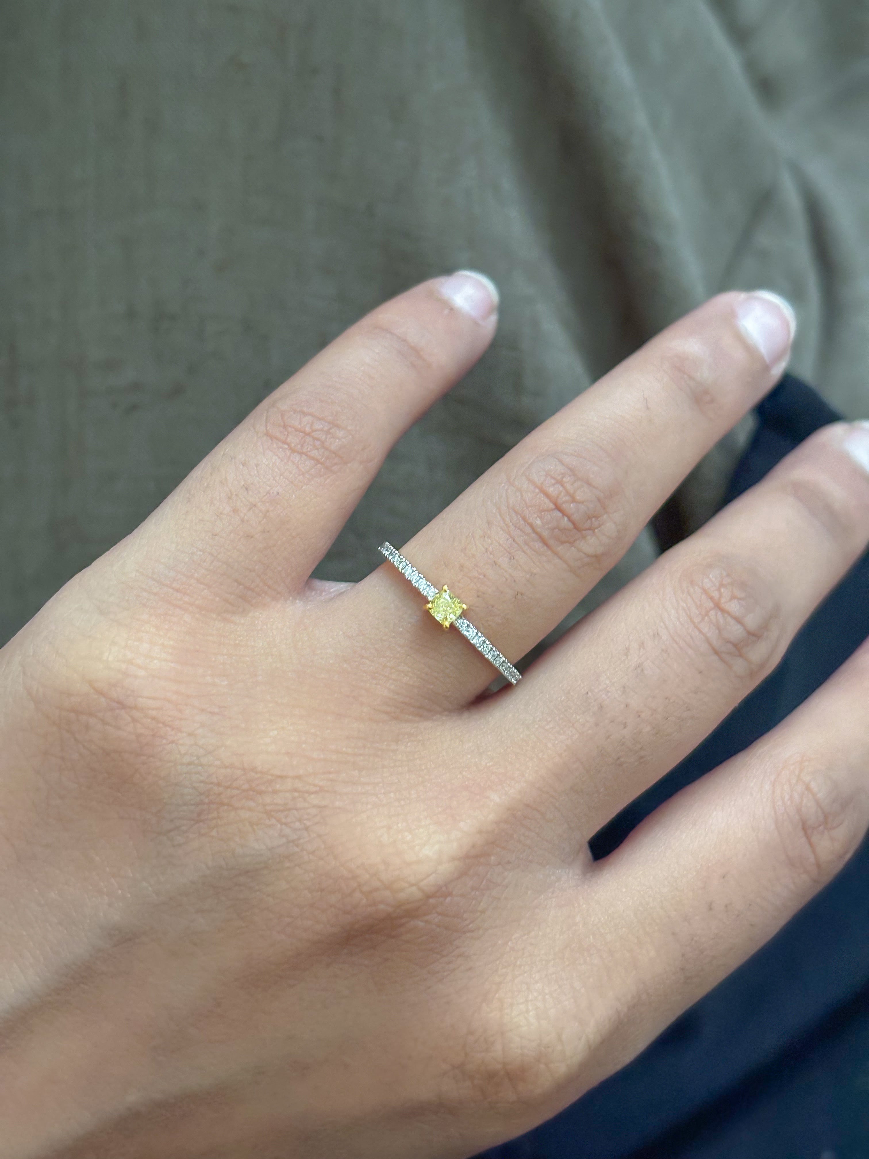 JPRG-5169/12393 Yellow Diamond Diamond Ring | 18K
