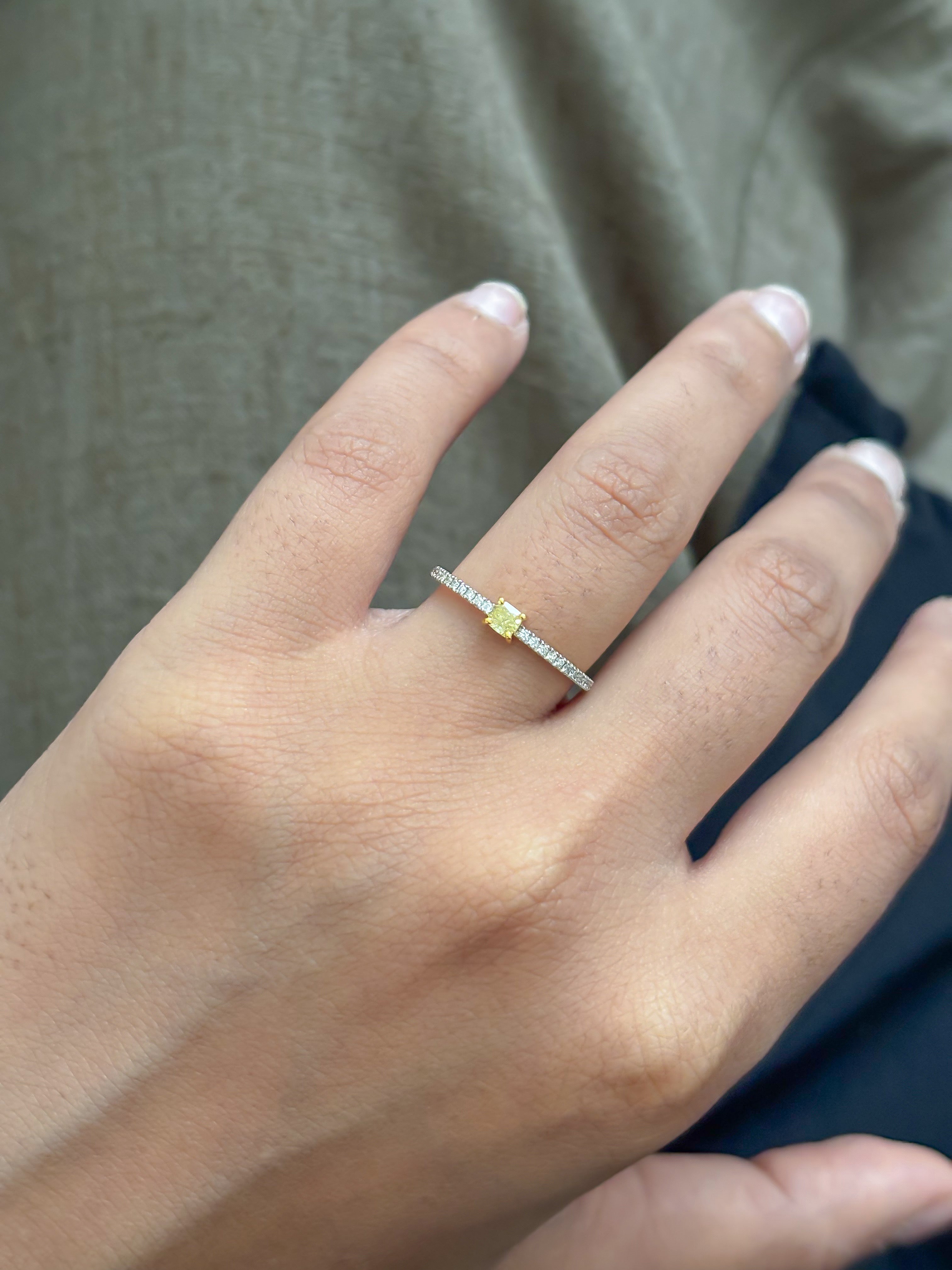 JPRG-5170/12394 Yellow Diamond Diamond Ring | 18K