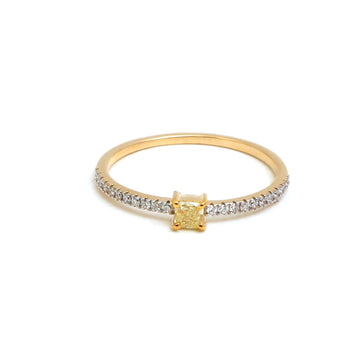 JPRG-5170/12394 Yellow Diamond Diamond Ring | 18K