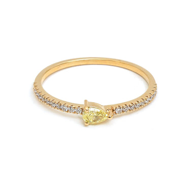 JPRG-5172/12396 Yellow Diamond Diamond Ring | 18K