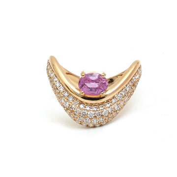 JPRG-5174/12398 Pink Sapphire Diamond Ring | 18K