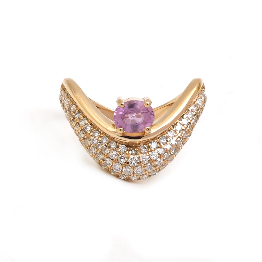 JPRG-5176/12400 Pink Sapphire Diamond Ring | 18K