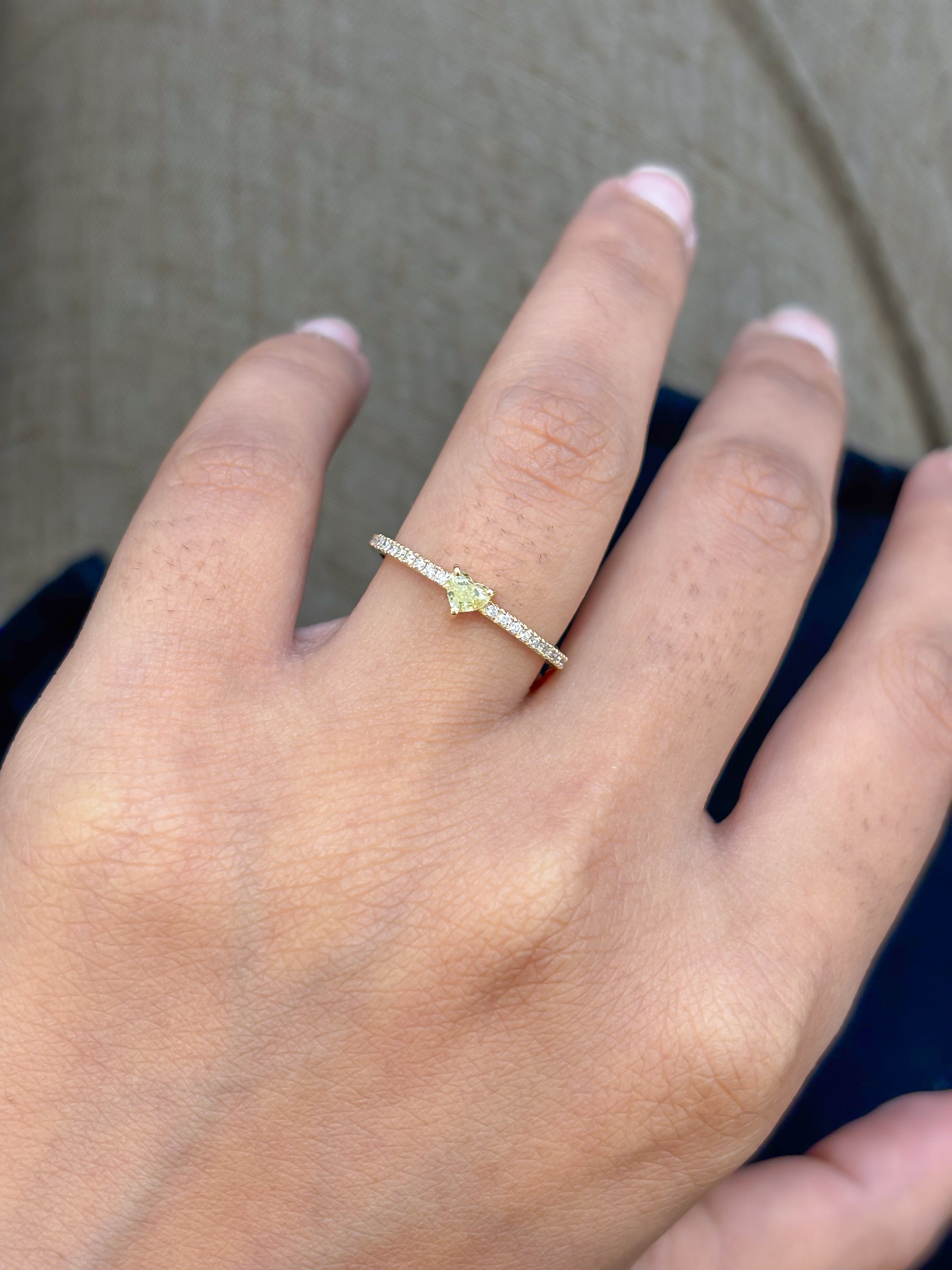 JPRG-5184/12408 Diamond Heart Thin Ring | 18K