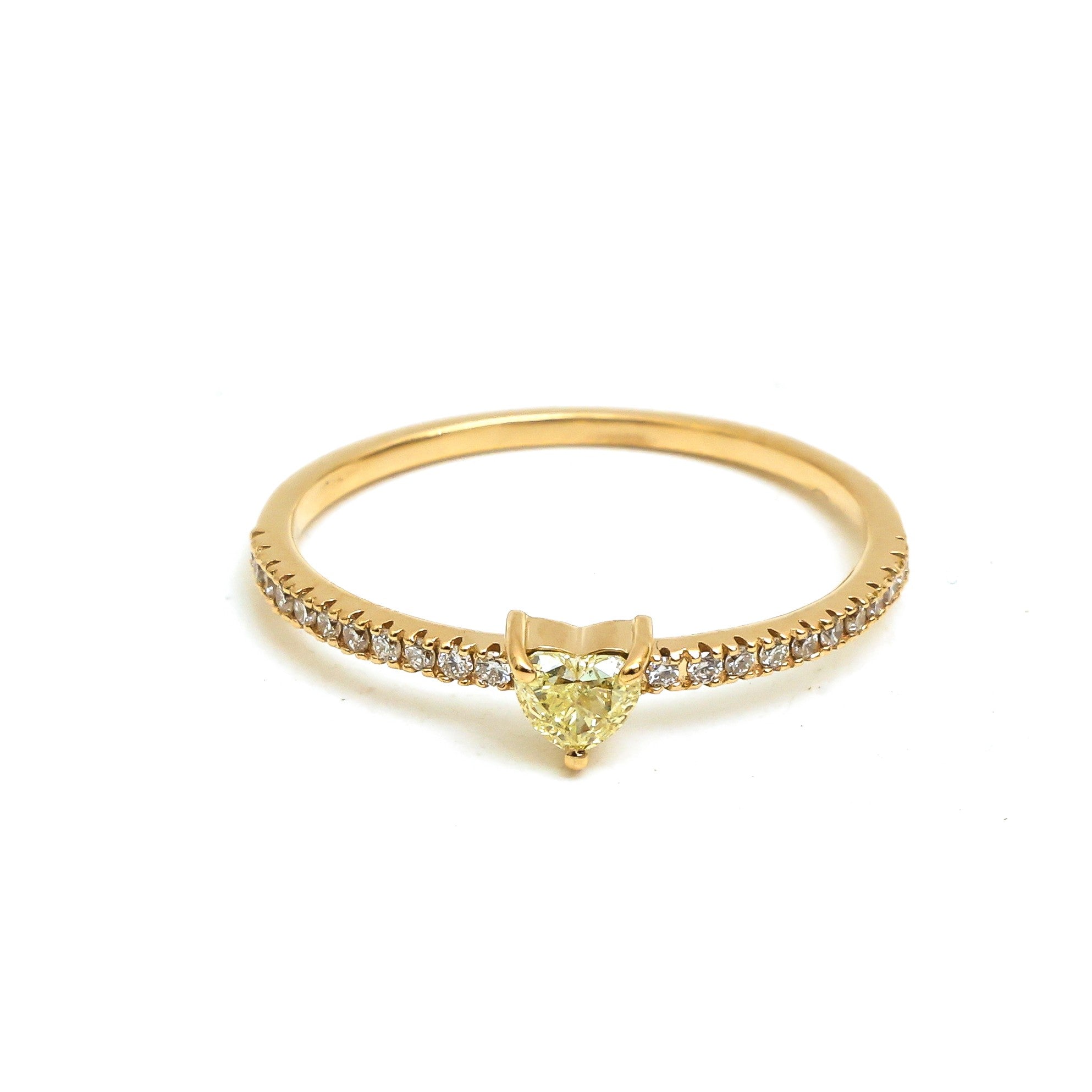 JPRG-5184/12408 Diamond Heart Thin Ring | 18K