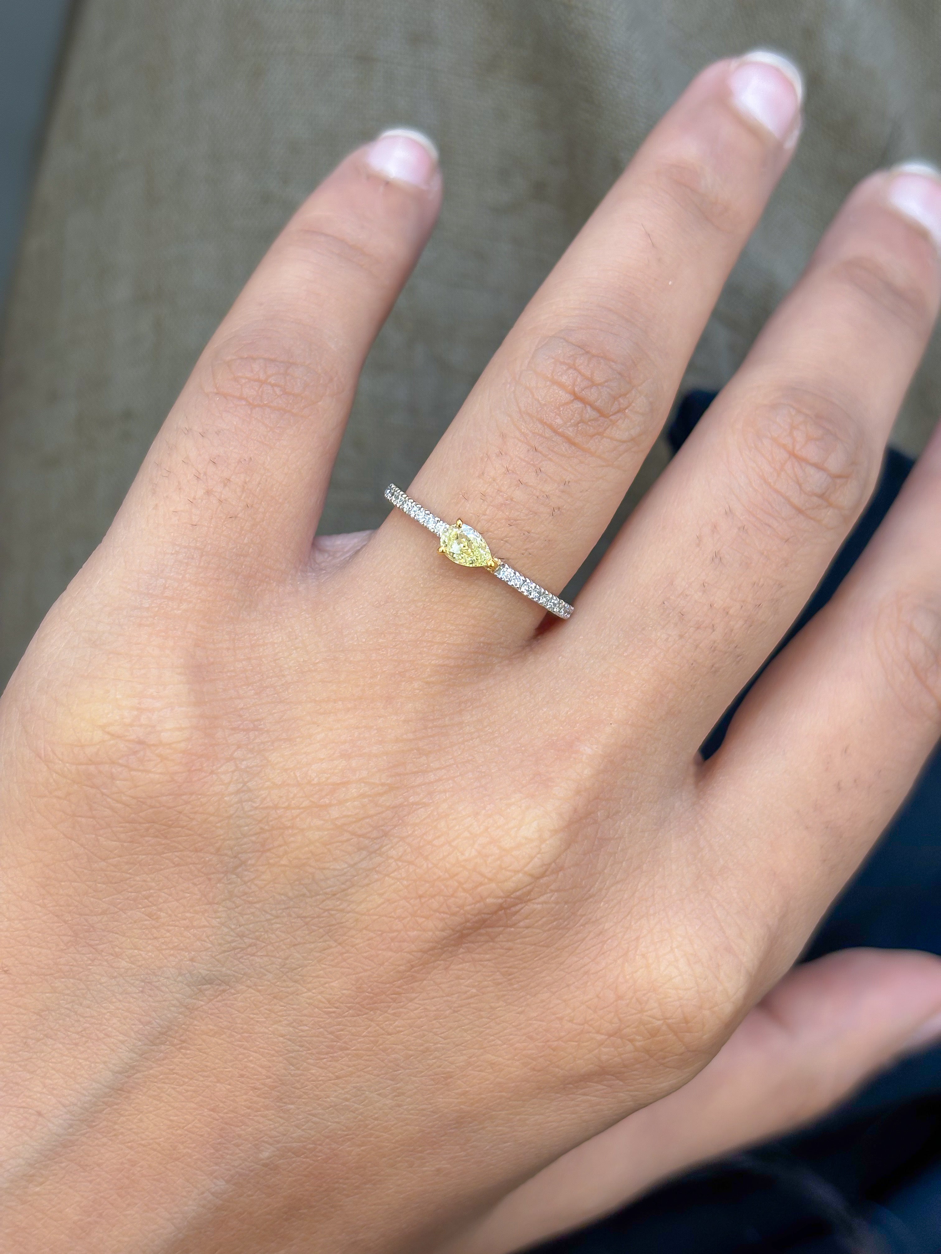 JPRG-5185/12409 Yellow Diamond Diamond Ring | 18K