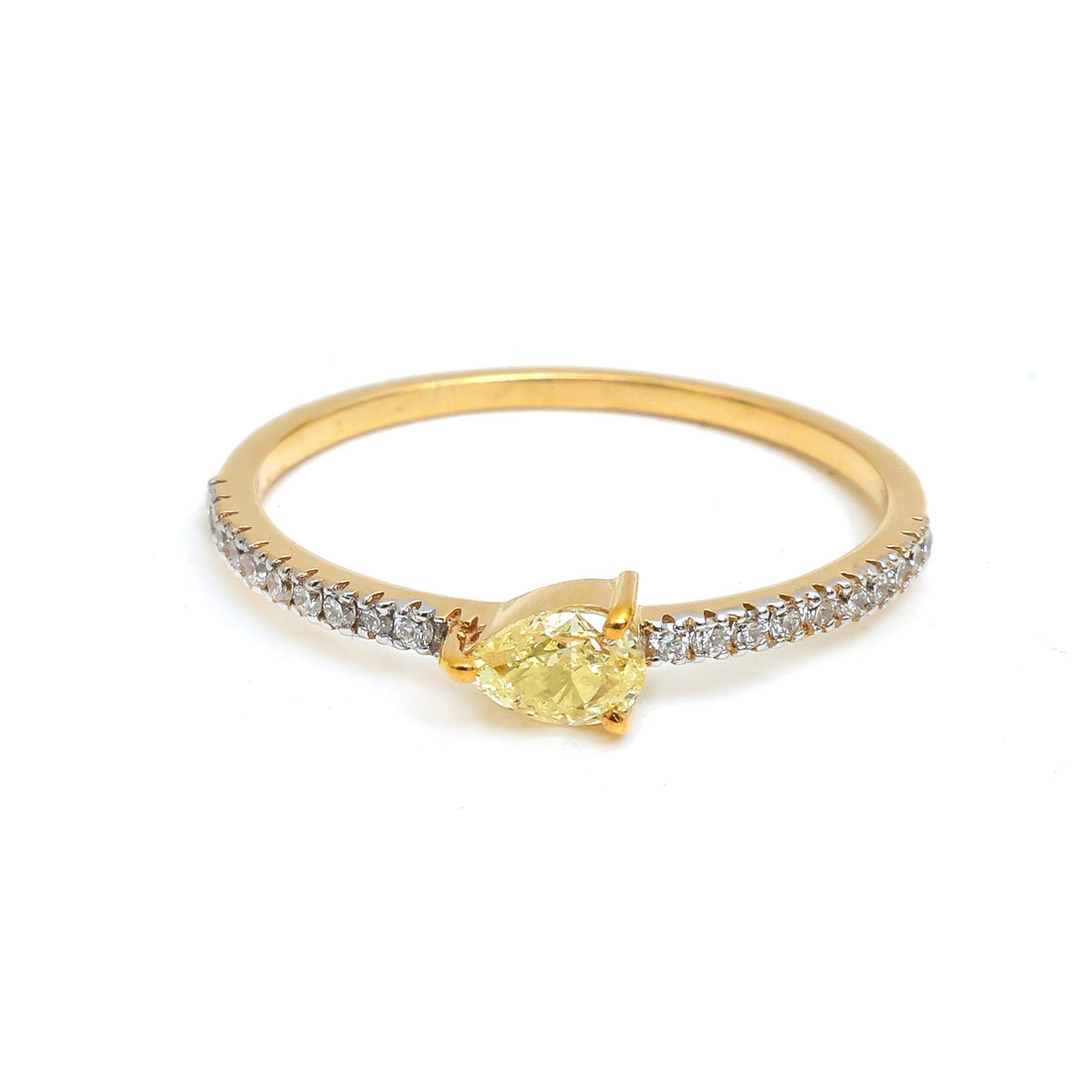 JPRG-5185/12409 Yellow Diamond Diamond Ring | 18K