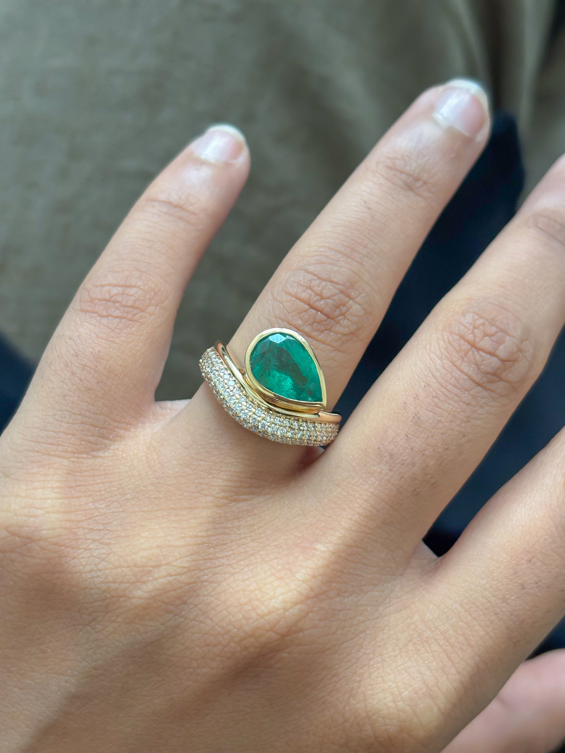 JPRG-5186/12410 Emerald Diamond Ring | 18K