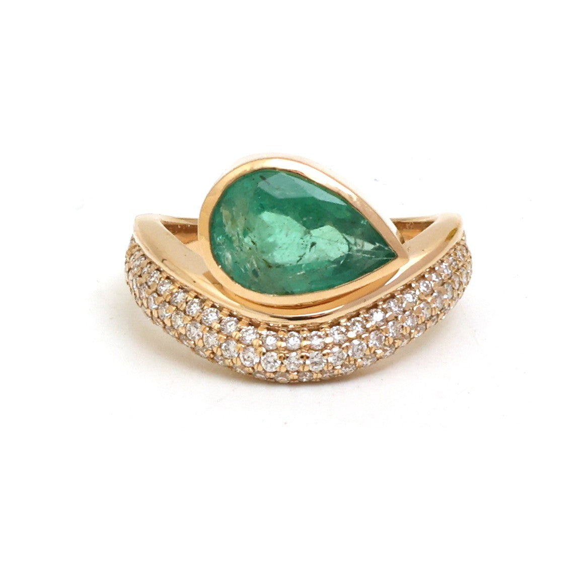 JPRG-5186/12410 Emerald Diamond Ring | 18K