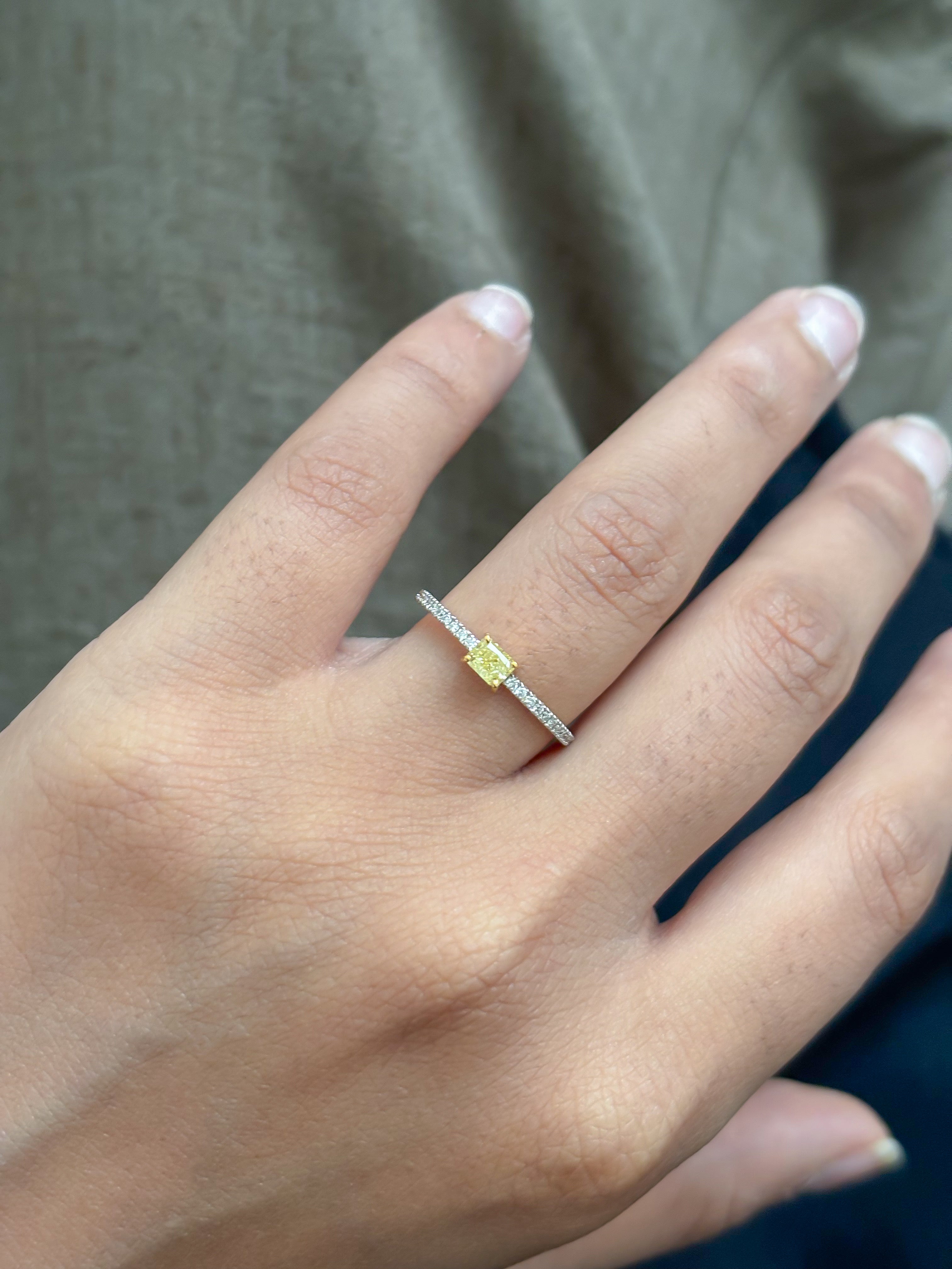 JPRG-5187/12411 Diamond Octagon Thin Ring | 18K