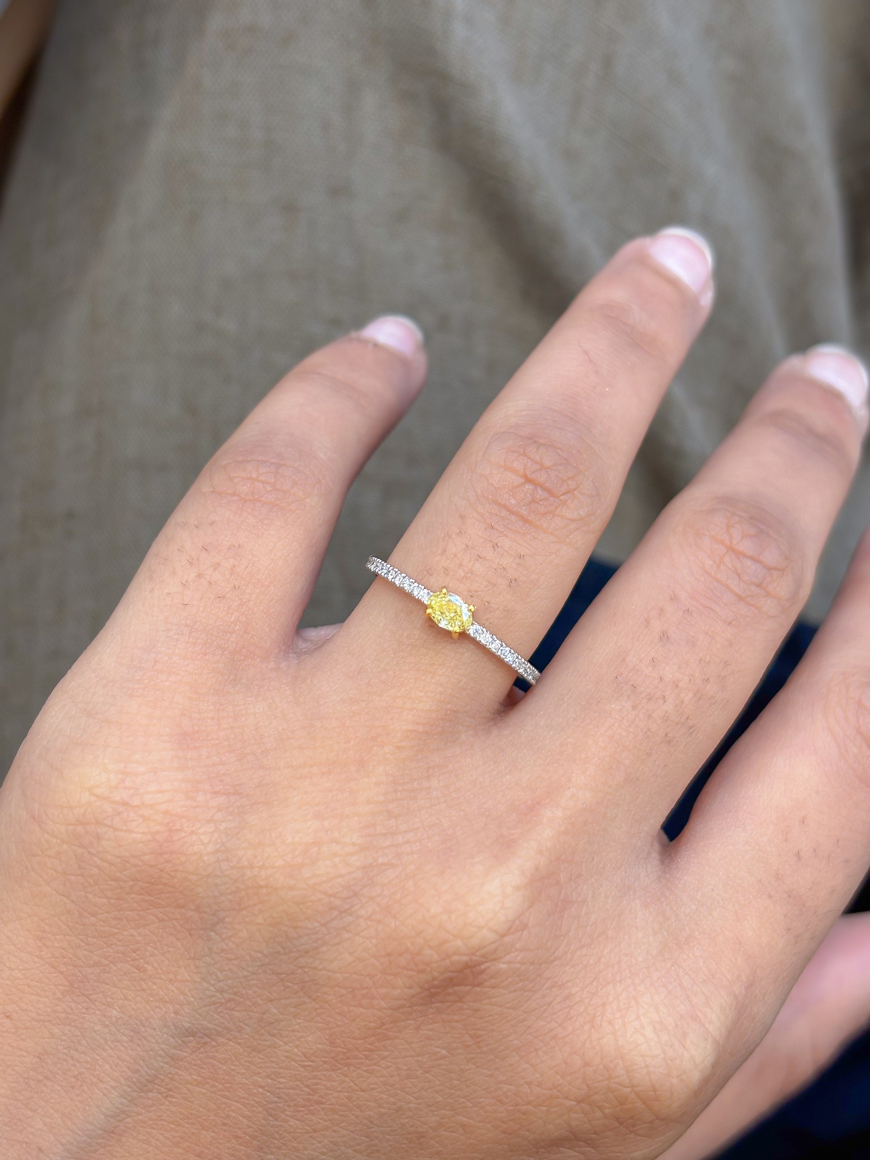 JPRG-5188/12412 Yellow Diamond Diamond Ring | 18K