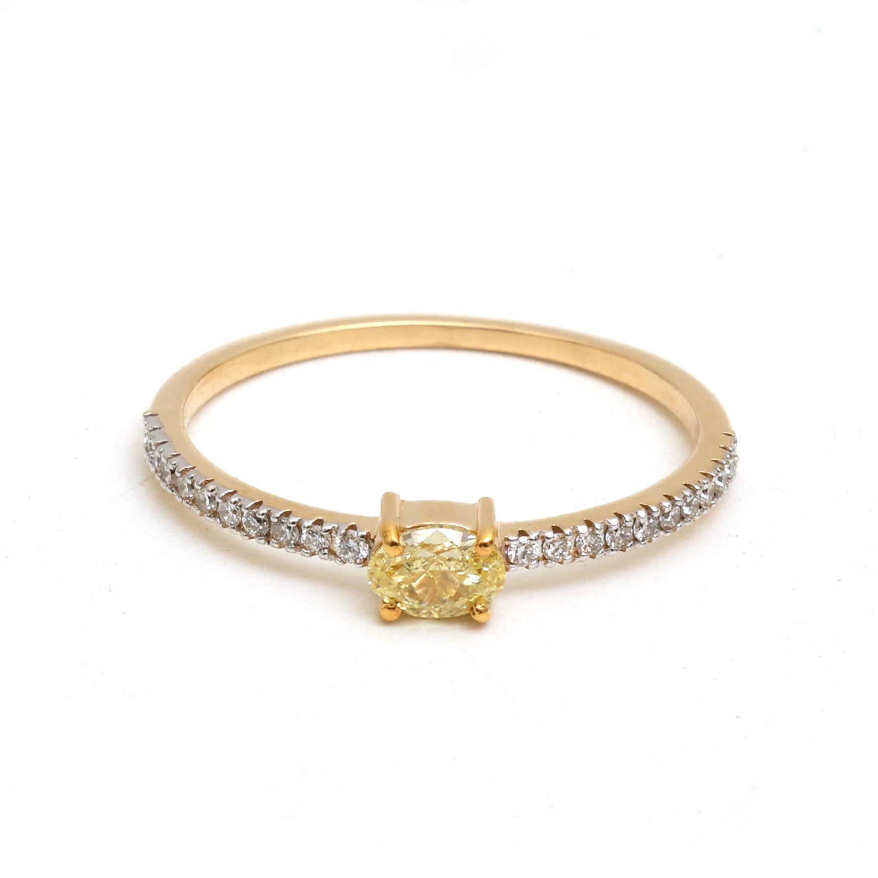 JPRG-5188/12412 Yellow Diamond Diamond Ring | 18K