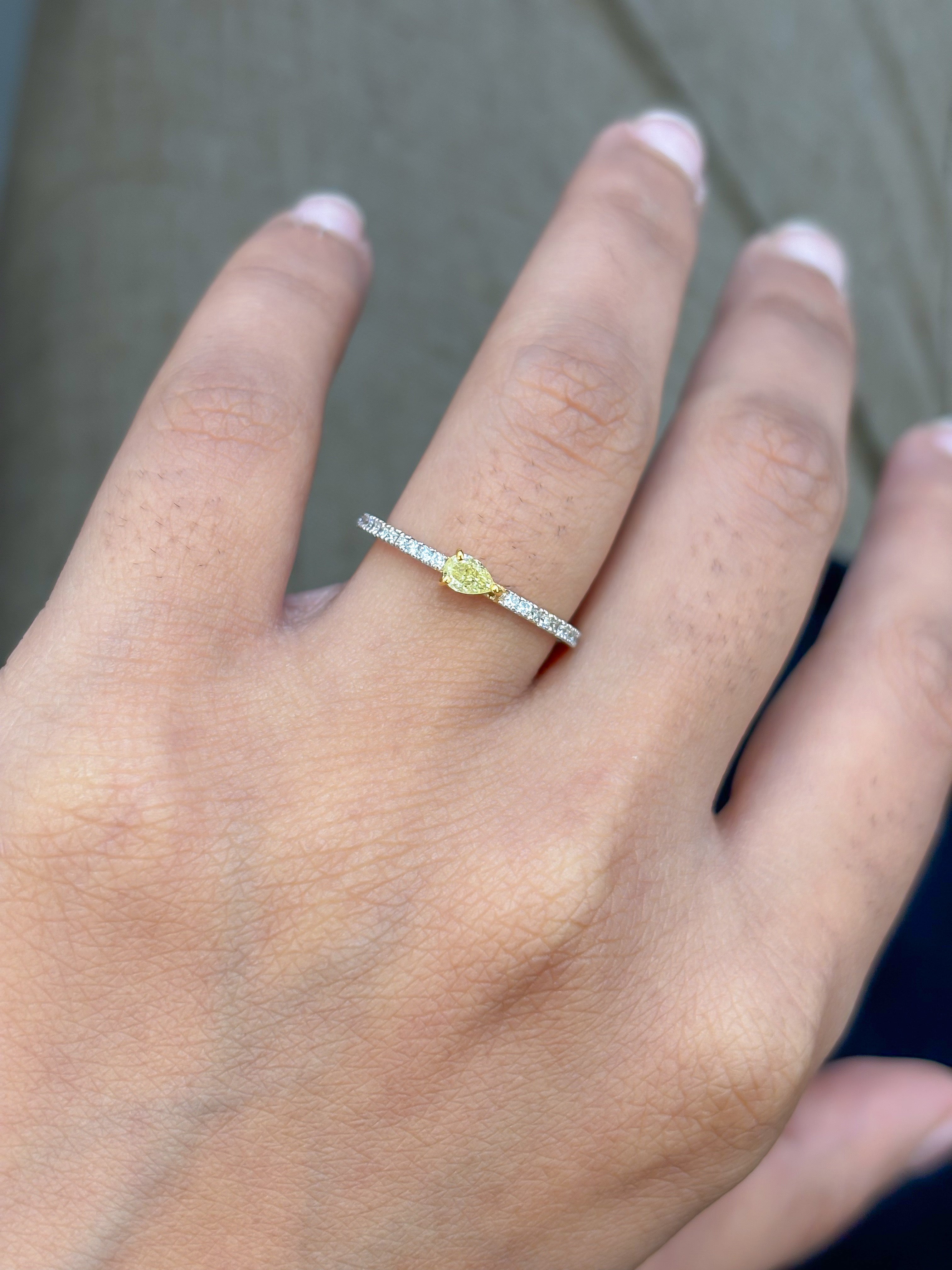 JPRG-5189/12413 Yellow Diamond Diamond Ring | 18K