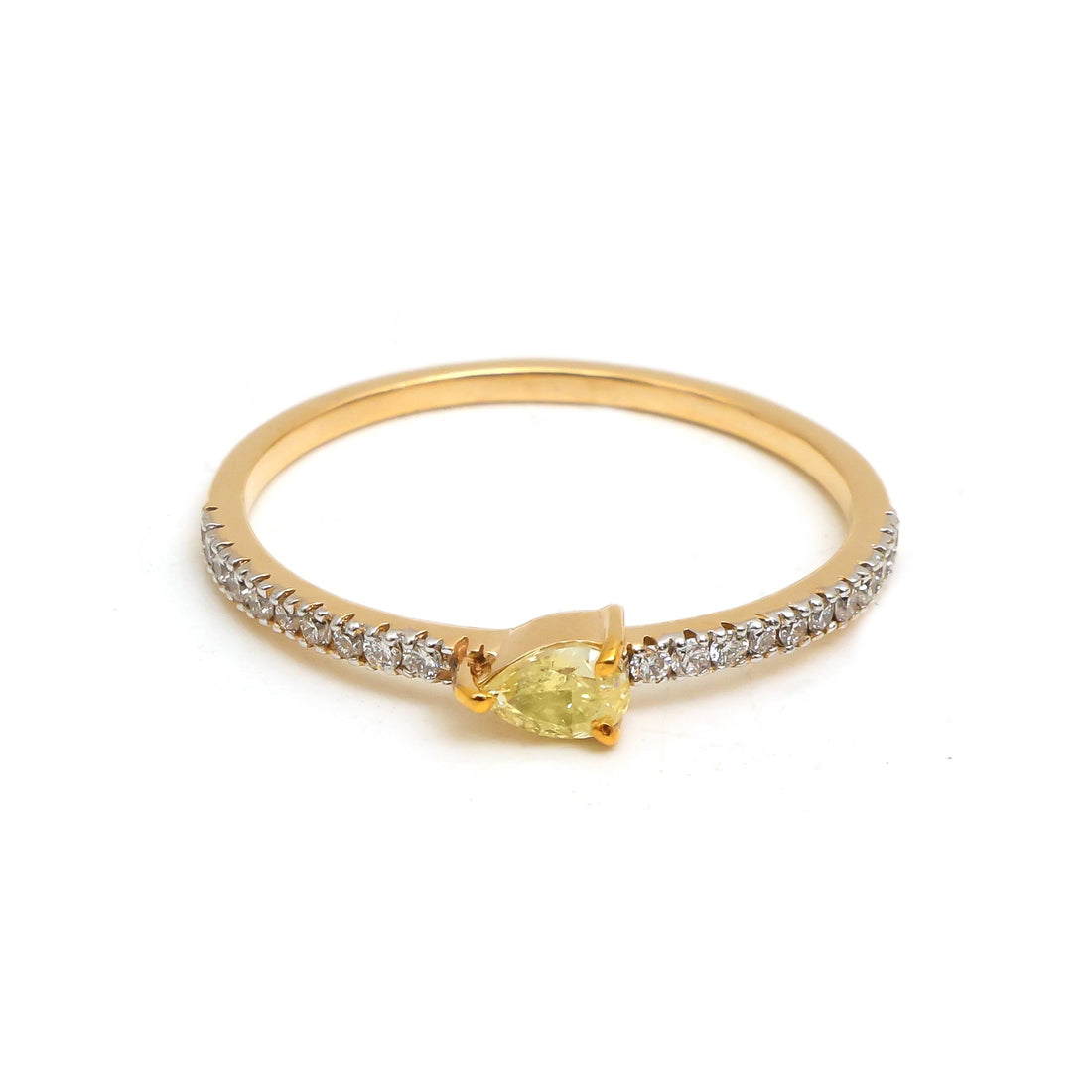JPRG-5189/12413 Yellow Diamond Diamond Ring | 18K