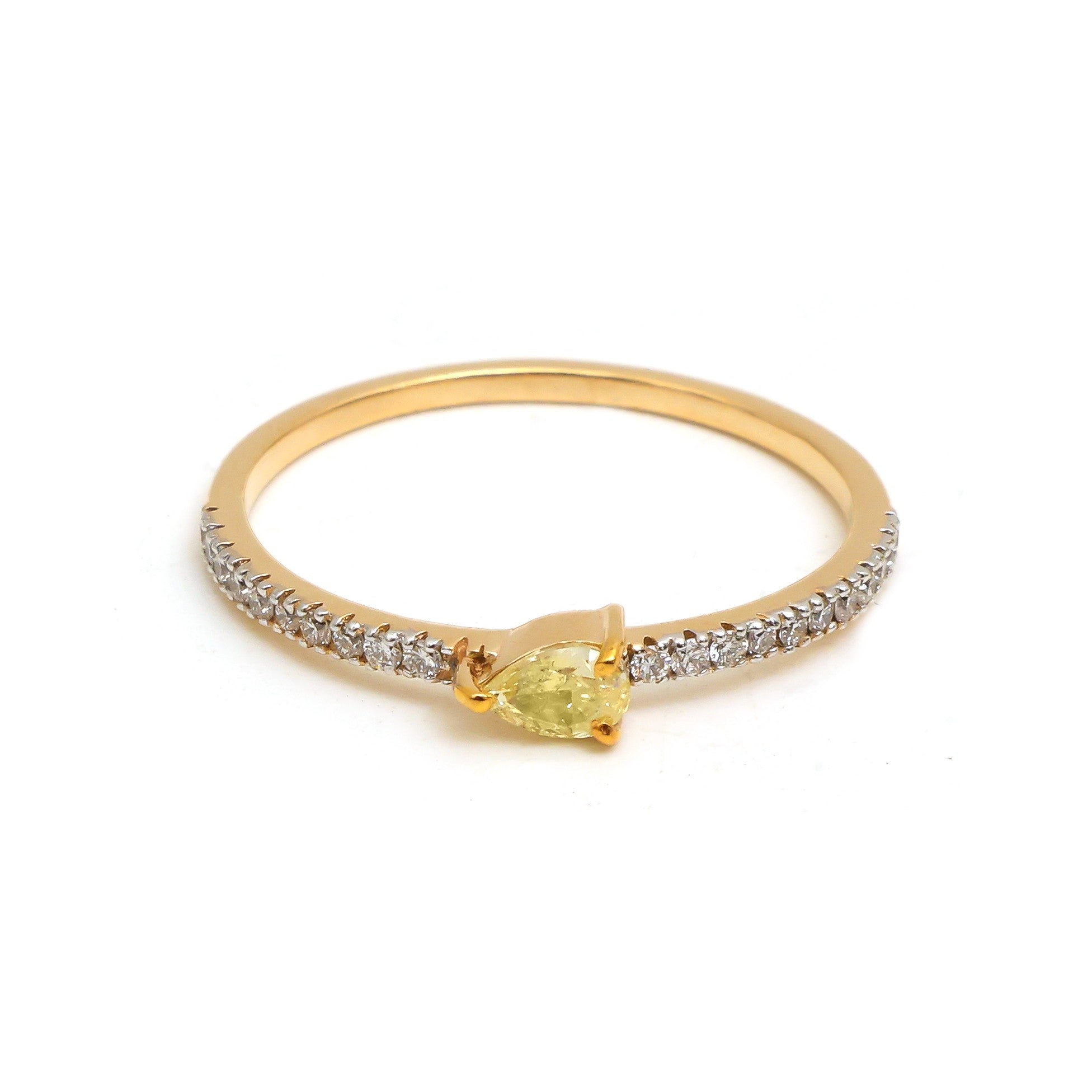 JPRG-5189/12413 Yellow Diamond Diamond Ring | 18K