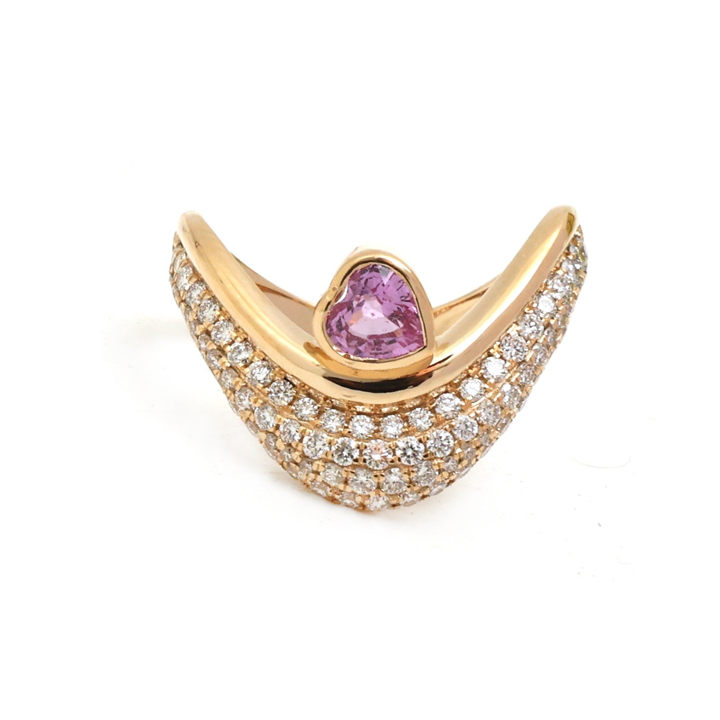 JPRG-5192/12416 Pink Sapphire Diamond Ring | 18K