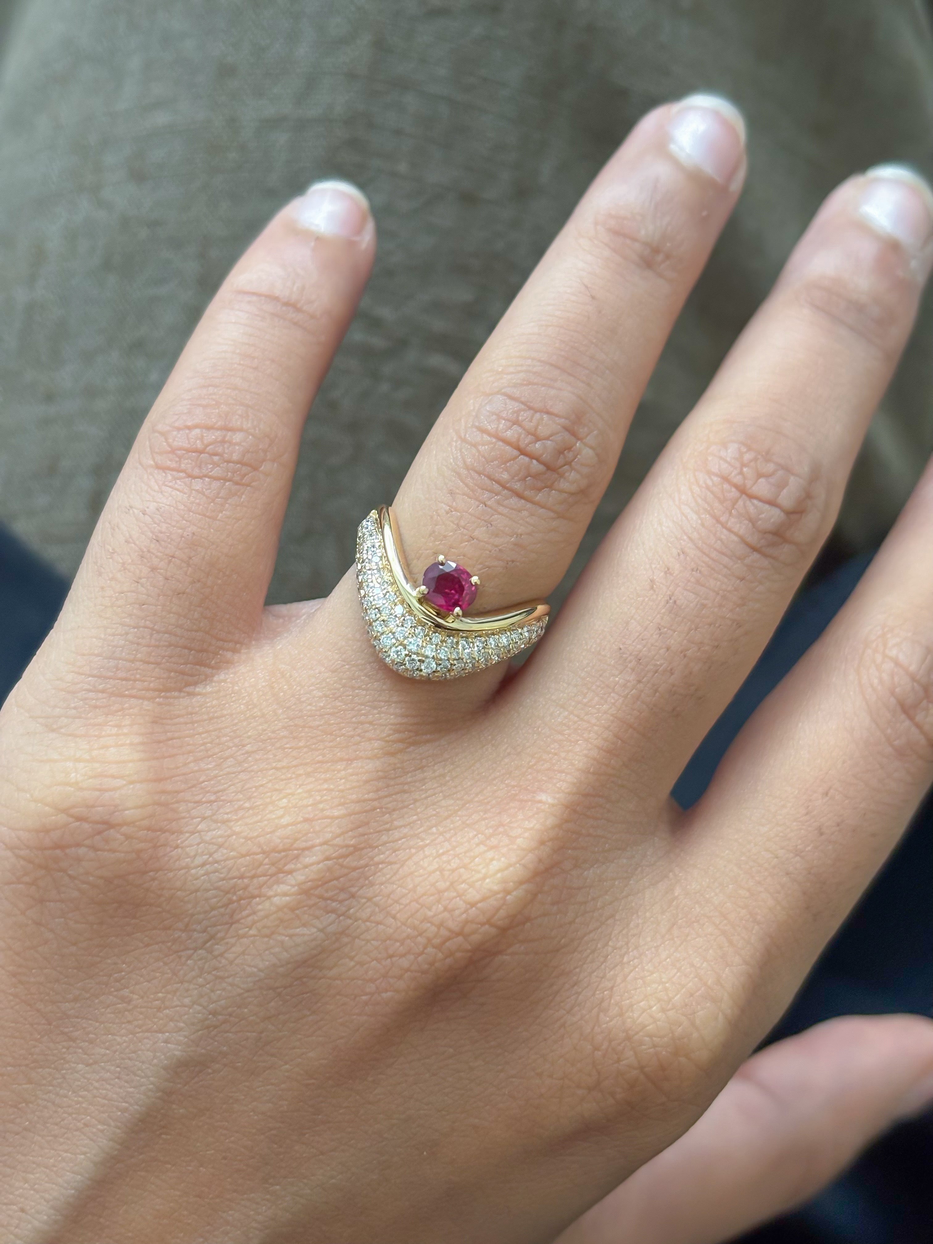 JPRG-5197/12421 Ruby Diamond Ring | 18K