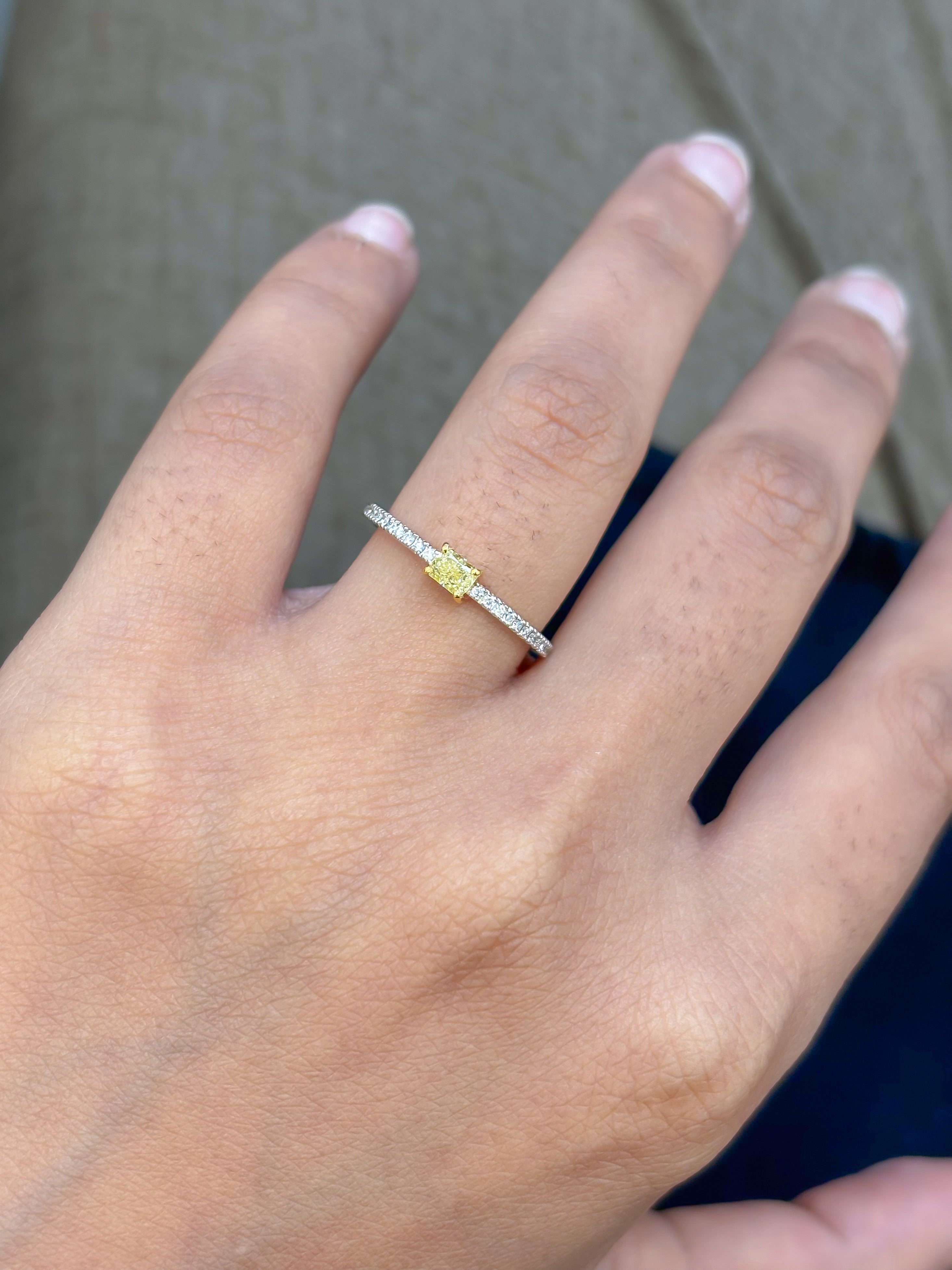 JPRG-5198/12422 Diamond Octagon Thin Ring | 18K