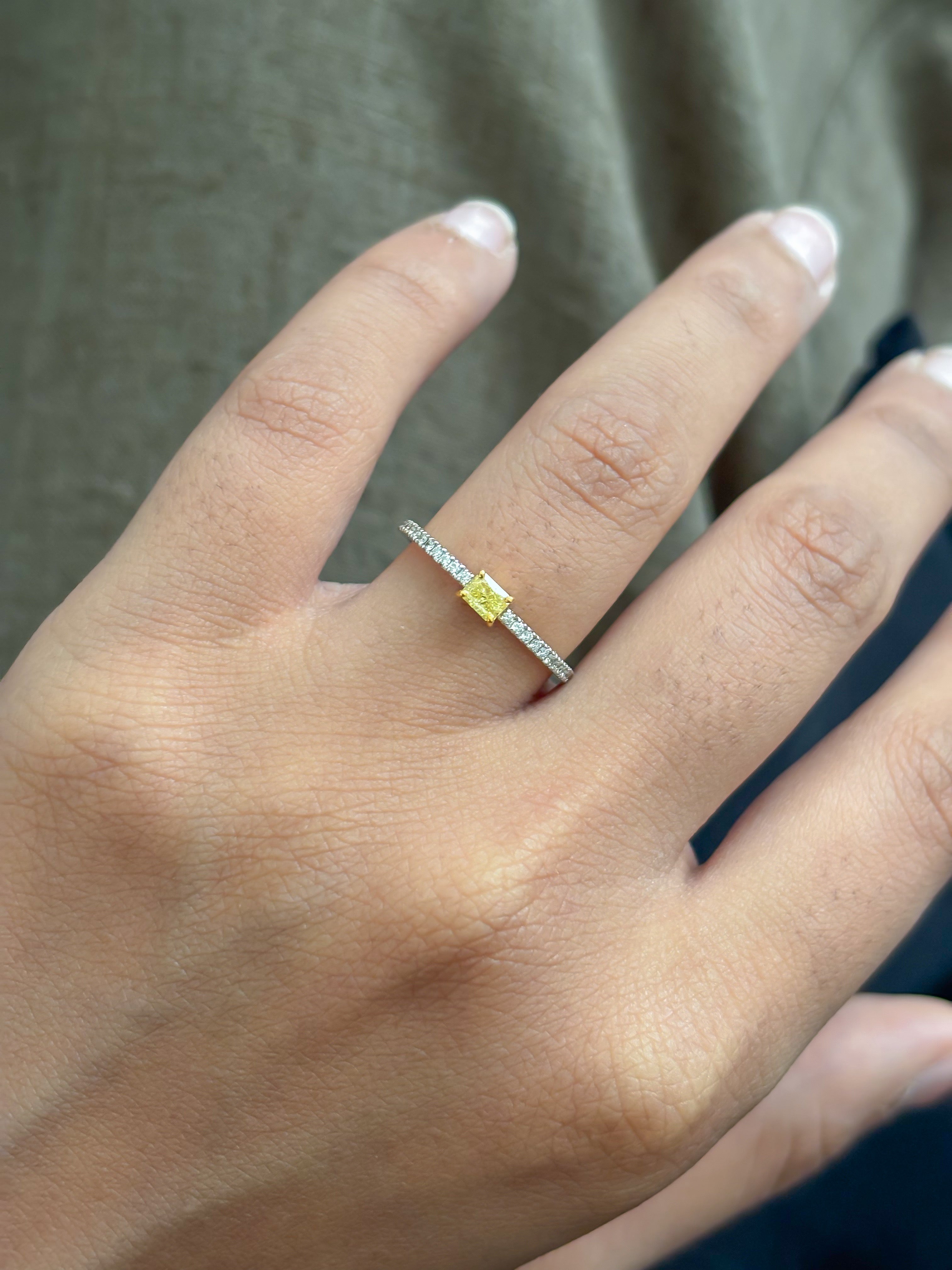 JPRG-5199/12423 Diamond Octagon Thin Ring | 18K