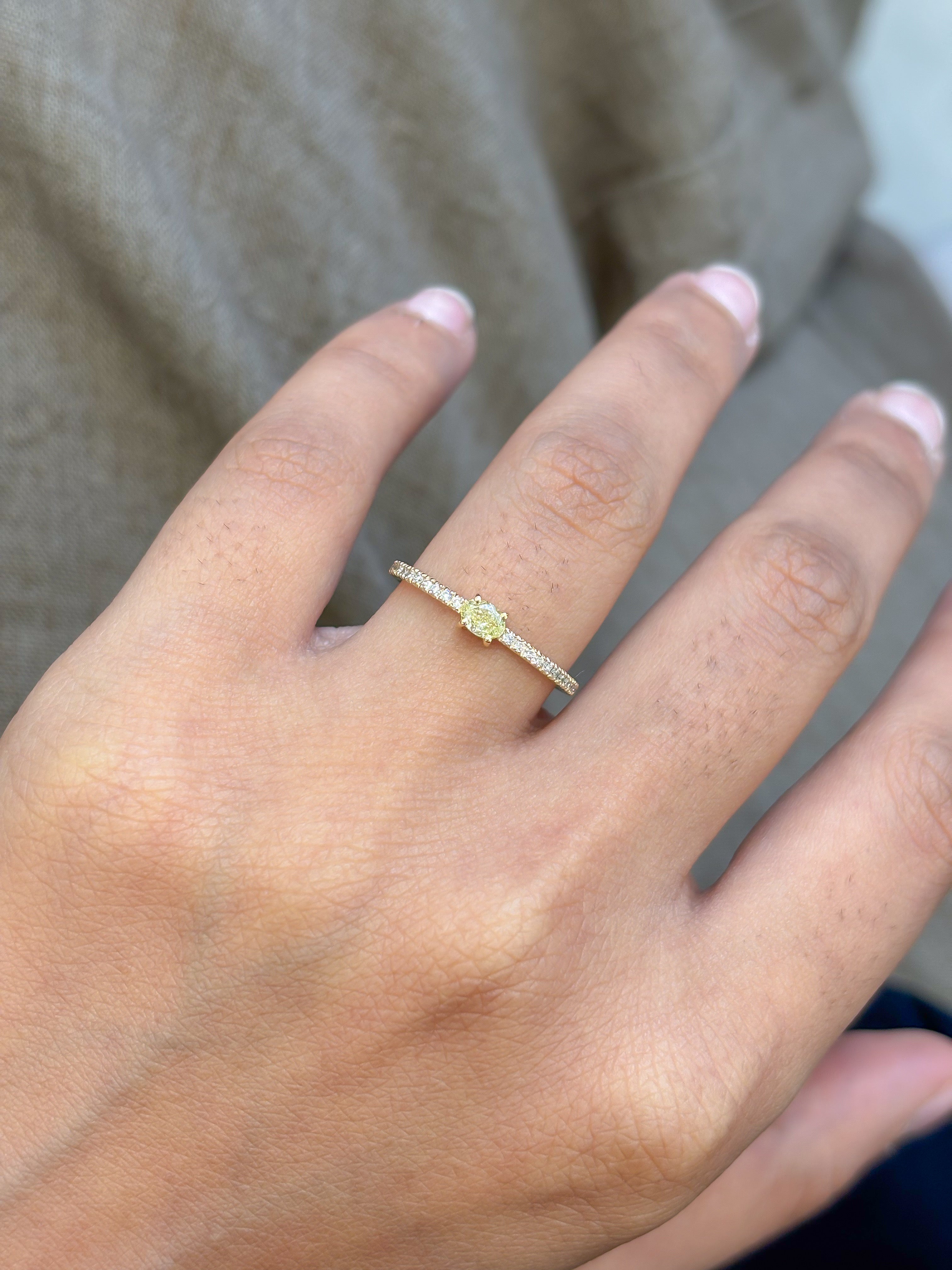 JPRG-5204/12437 Yellow Diamond Diamond Ring | 18K