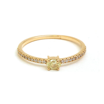 JPRG-5204/12437 Yellow Diamond Diamond Ring | 18K