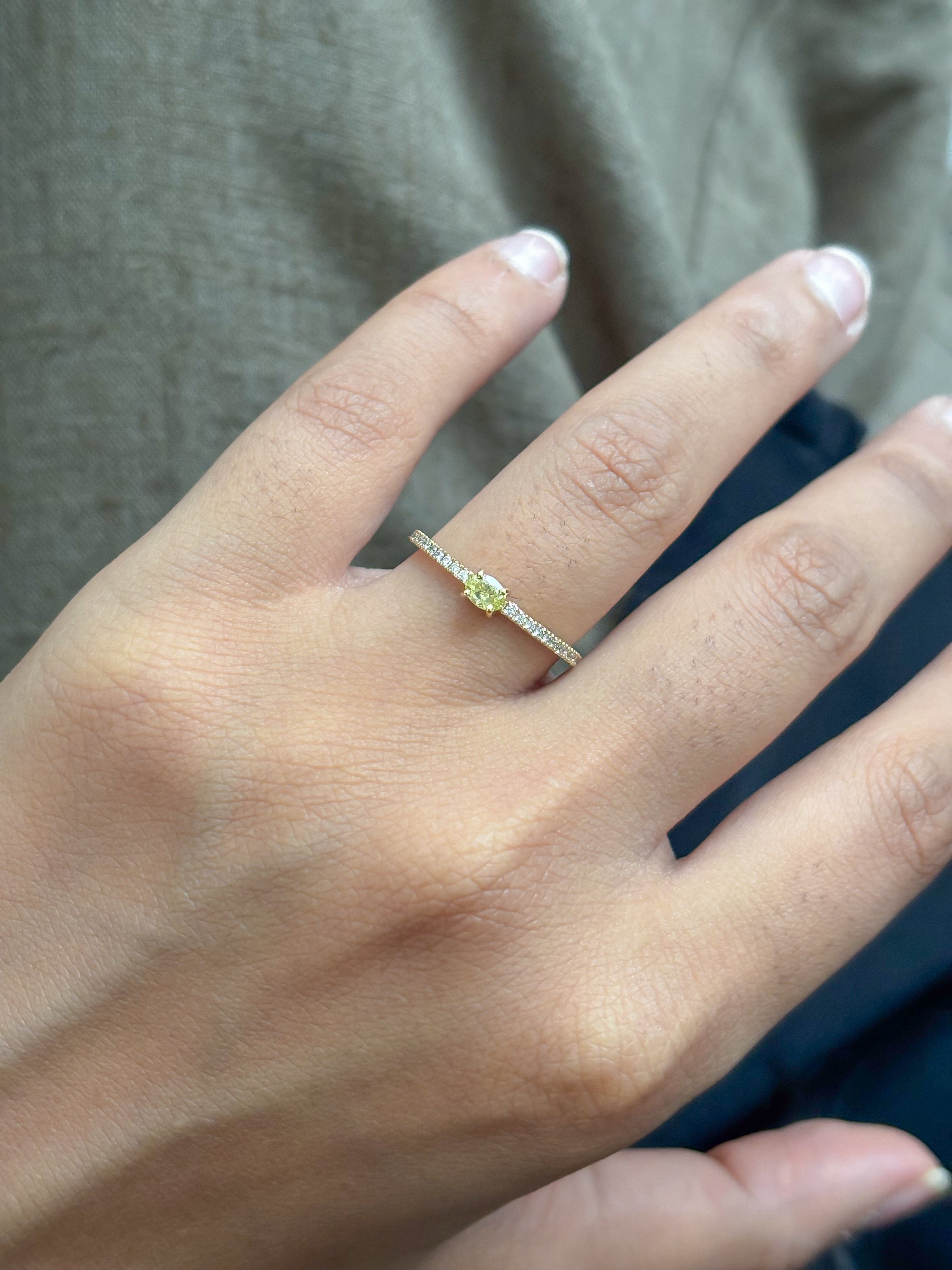JPRG-5205/12438 Yellow Diamond Diamond Ring | 18K