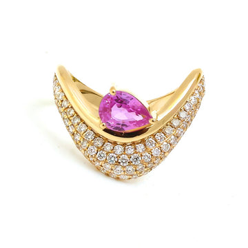 JPRG-5207/12440 Pink Sapphire Diamond Ring | 18K