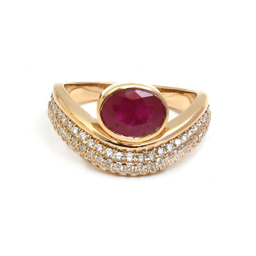 JPRG-5208/12441 Ruby Diamond Ring | 18K