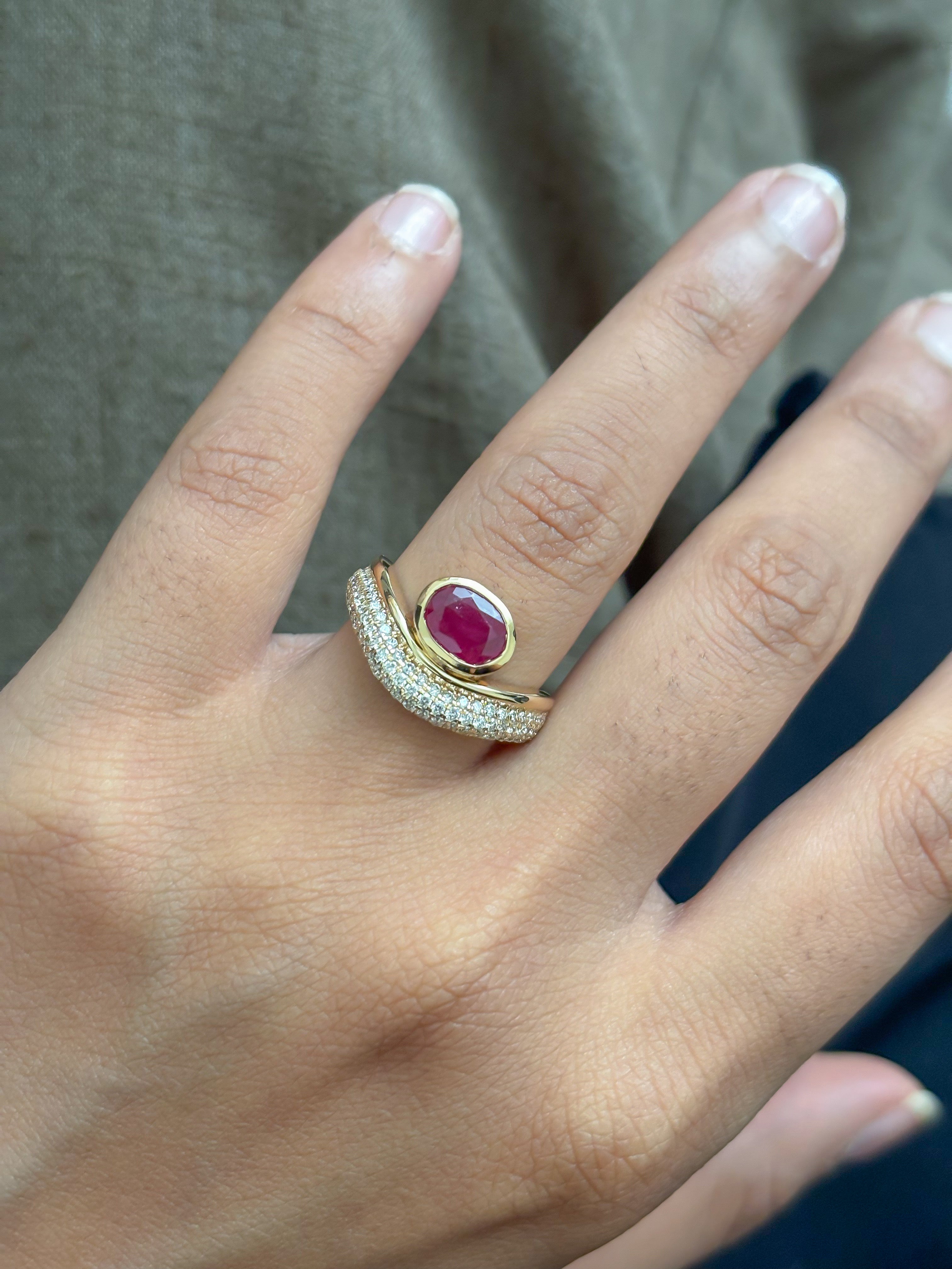 JPRG-5209/12442 Ruby Diamond Ring | 18K