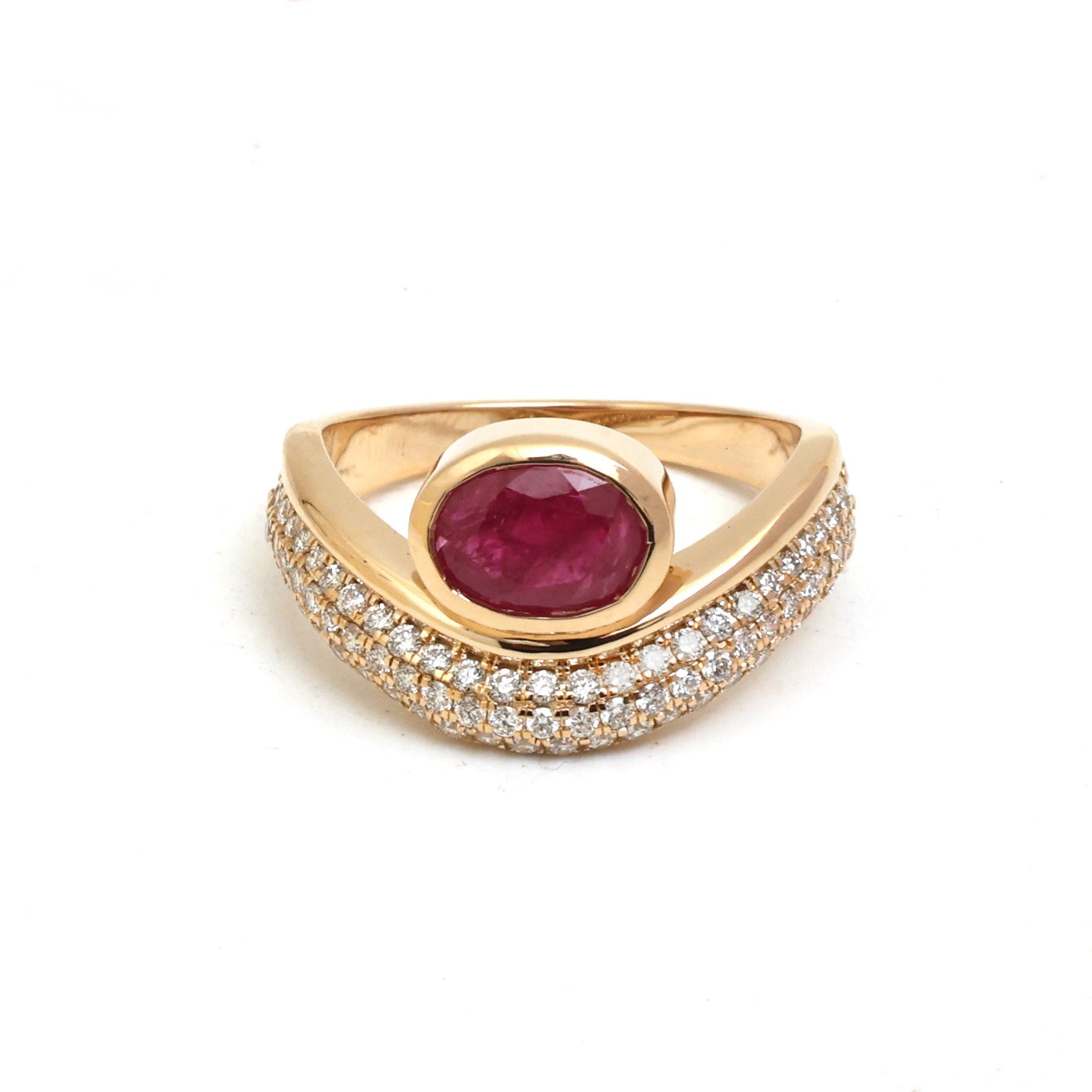 JPRG-5209/12442 Ruby Diamond Ring | 18K