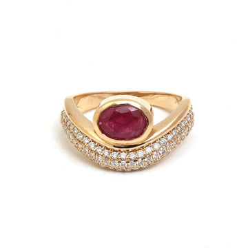 JPRG-5209/12442 Ruby Diamond Ring | 18K