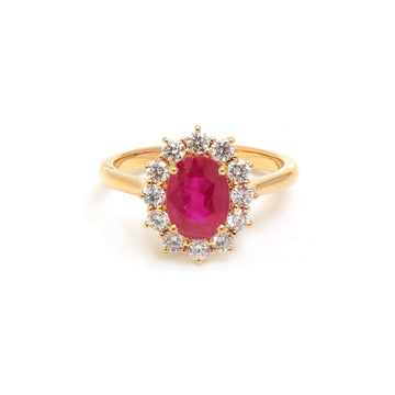 JPRG-5215/12448 Ruby Diamond Ring | 18K