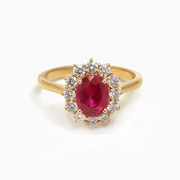 JPRG-5216/12449 Ruby Diamond Ring | 18K