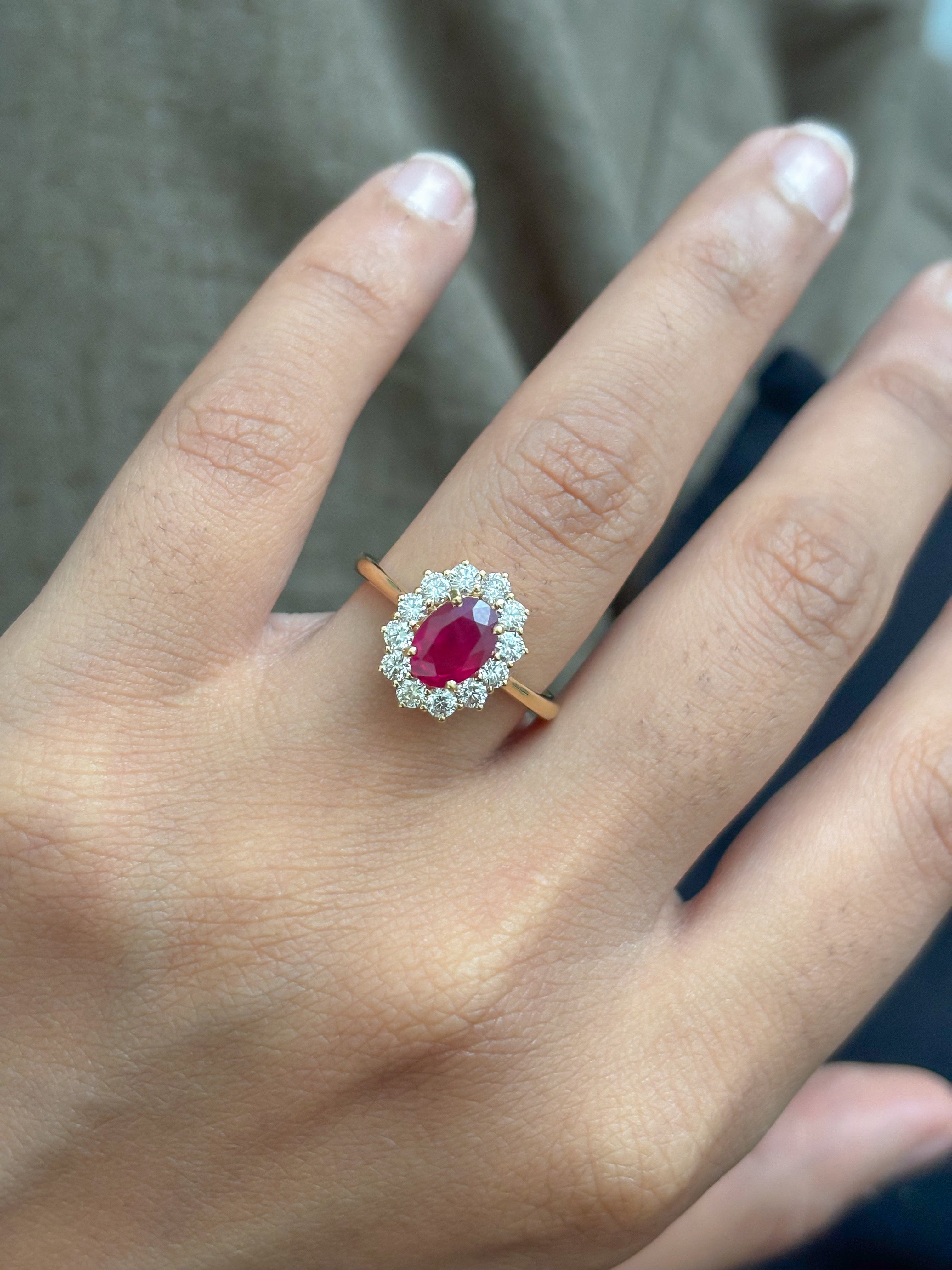 JPRG-5217/12450 Ruby Diamond Ring | 18K