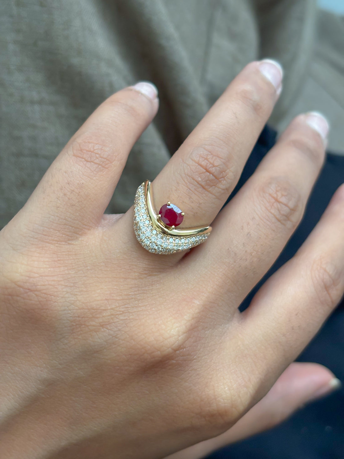 JPRG-5220/12453 Ruby Diamond Ring | 18K