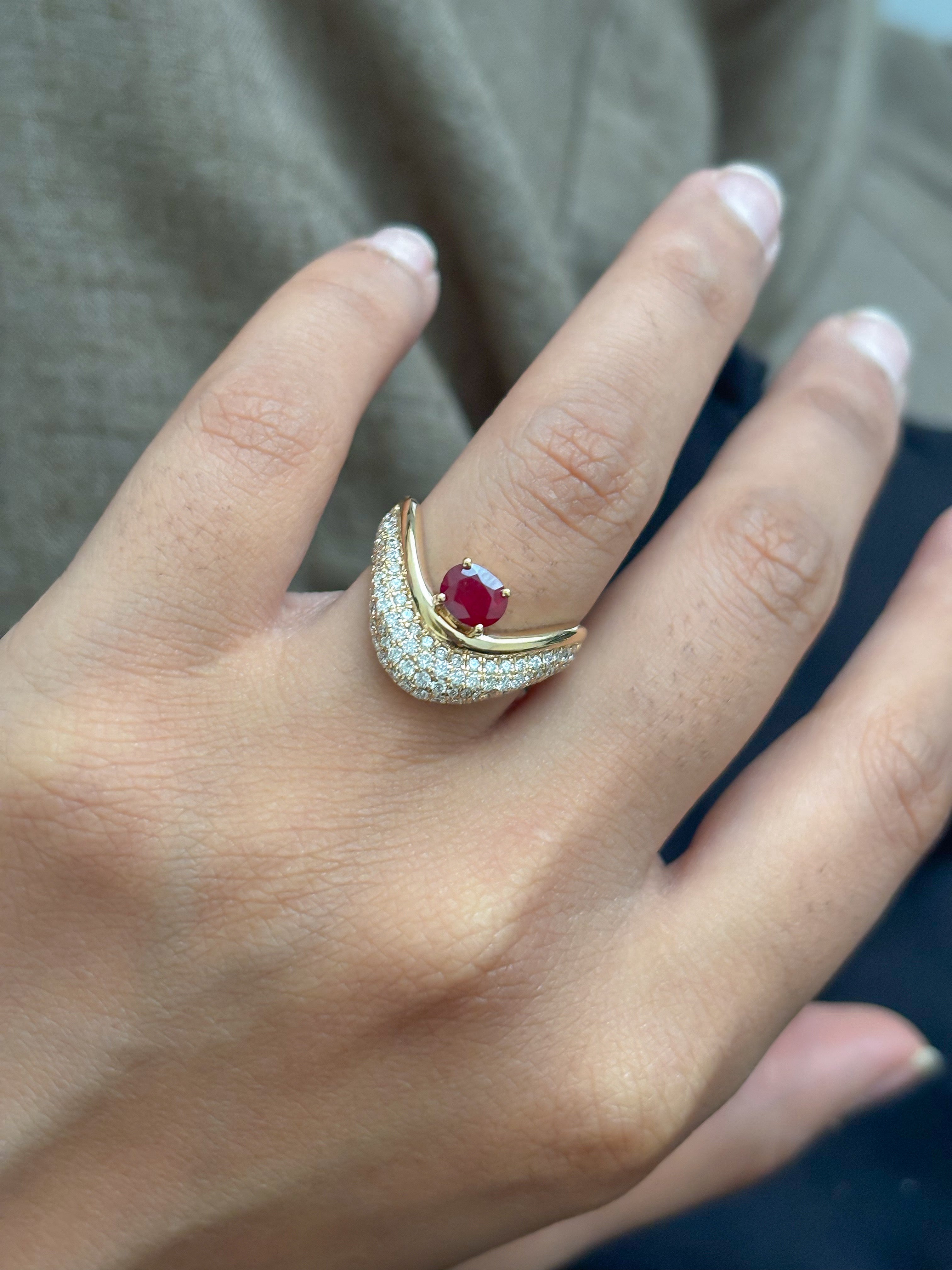 JPRG-5220/12453 Ruby Diamond Ring | 18K