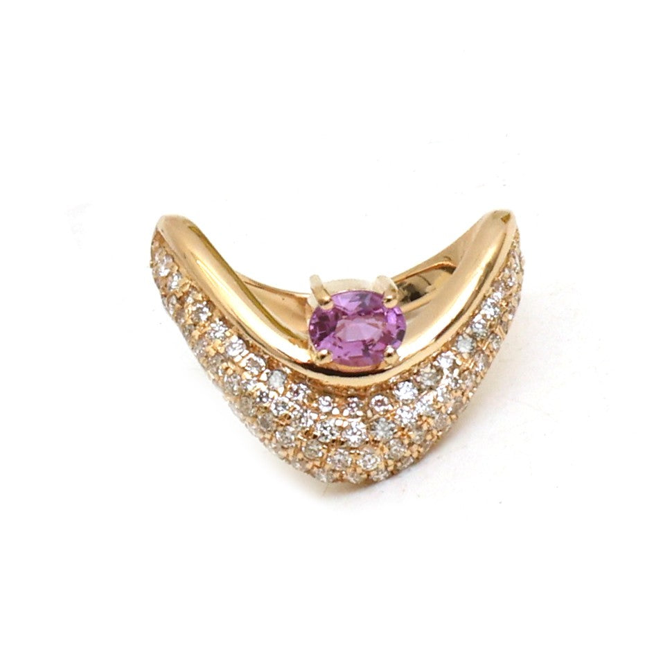 JPRG-5221/12454 Pink Sapphire Diamond Ring | 18K