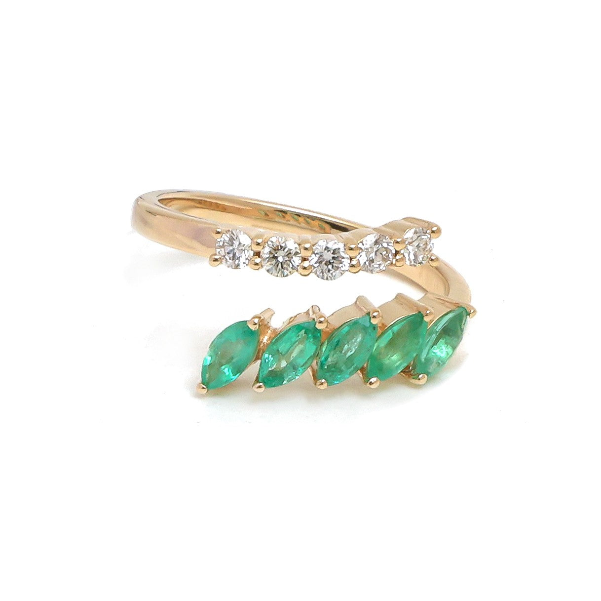 JPRG-5232/12483 Emerald Diamond Ring | 14K