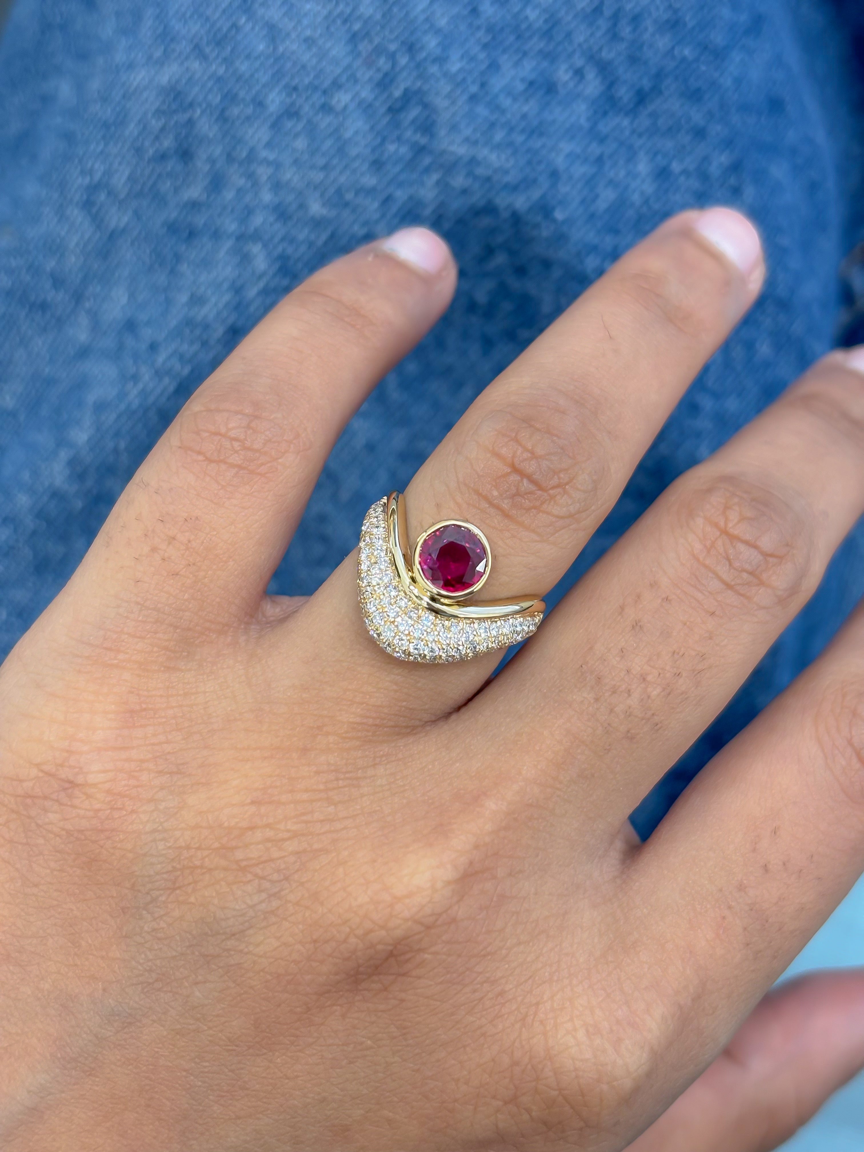 JPRG-5234/12485 Ruby Diamond Ring | 18K