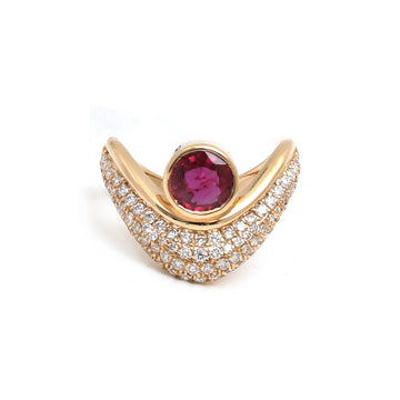 JPRG-5234/12485 Ruby Diamond Ring | 18K