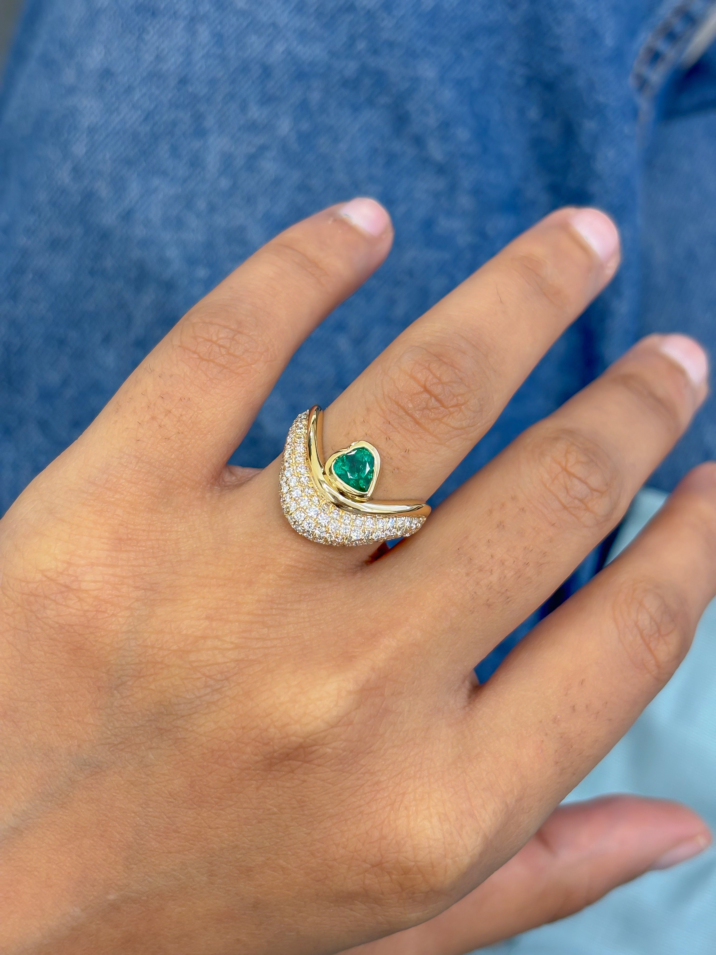 JPRG-5235/12486 Emerald Diamond Ring | 18K