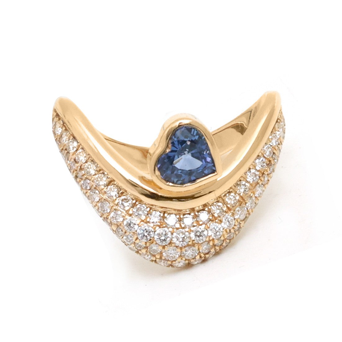 JPRG-5236/12487 Blue Sapphire Diamond Ring | 18K