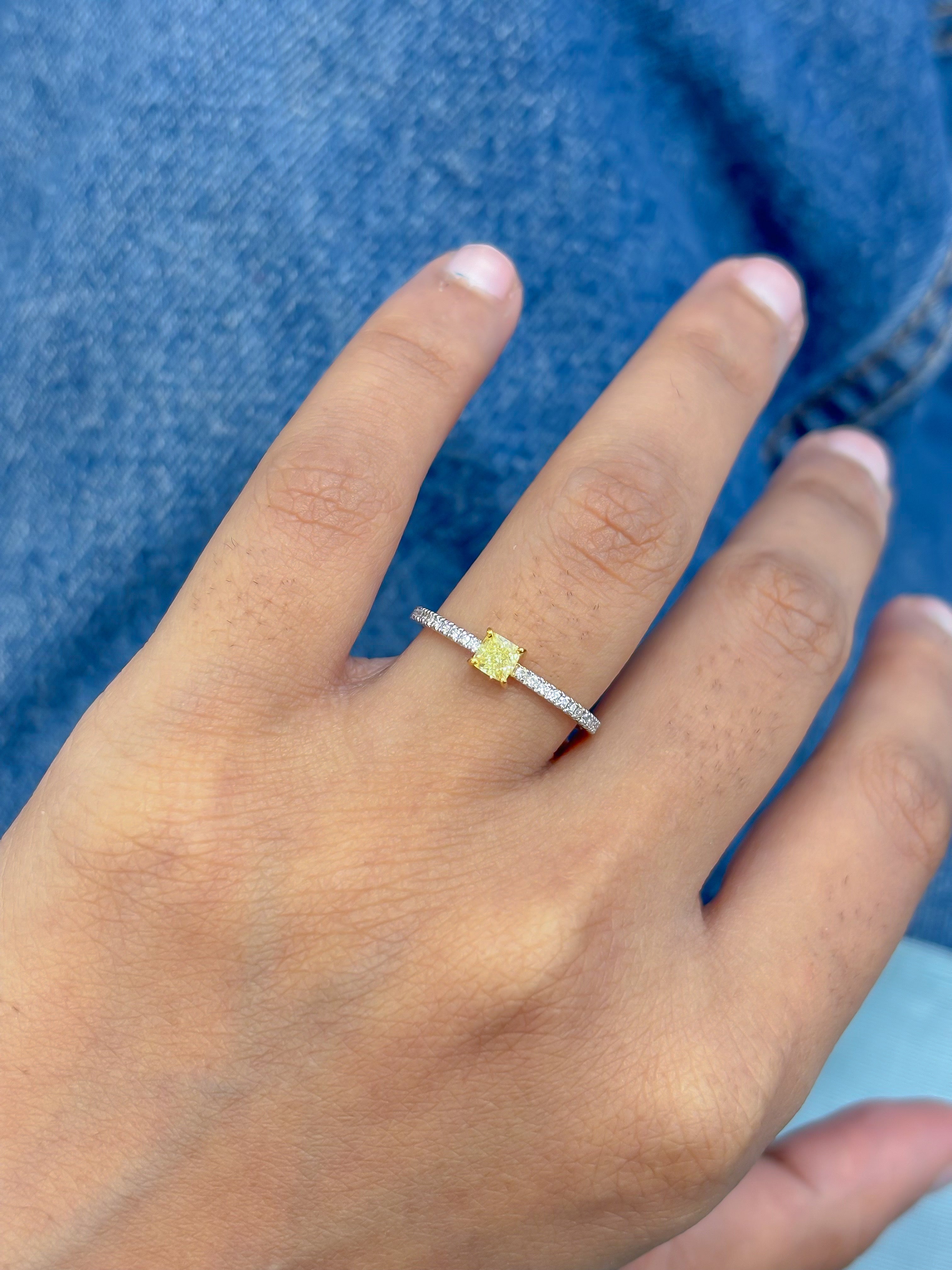JPRG-5241/12492 Yellow Diamond Diamond Ring | 18K