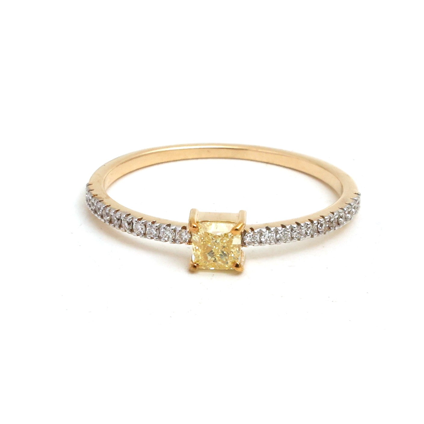 JPRG-5241/12492 Yellow Diamond Diamond Ring | 18K