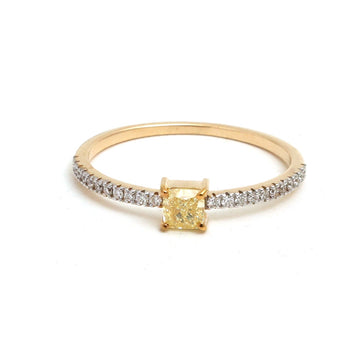 JPRG-5241/12492 Yellow Diamond Diamond Ring | 18K