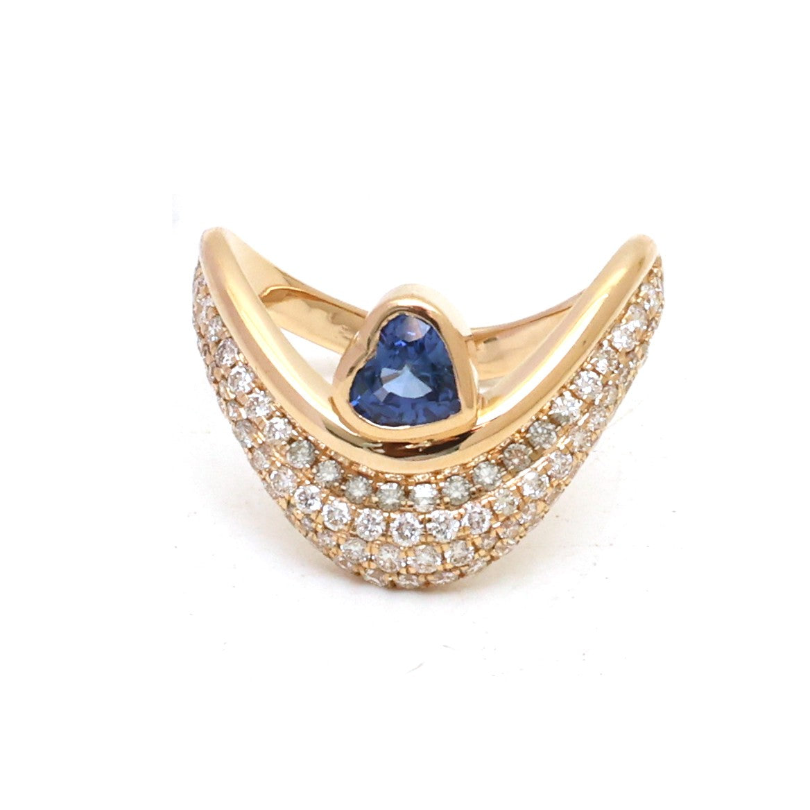 JPRG-5248/12509 Blue Sapphire Diamond Ring | 18K