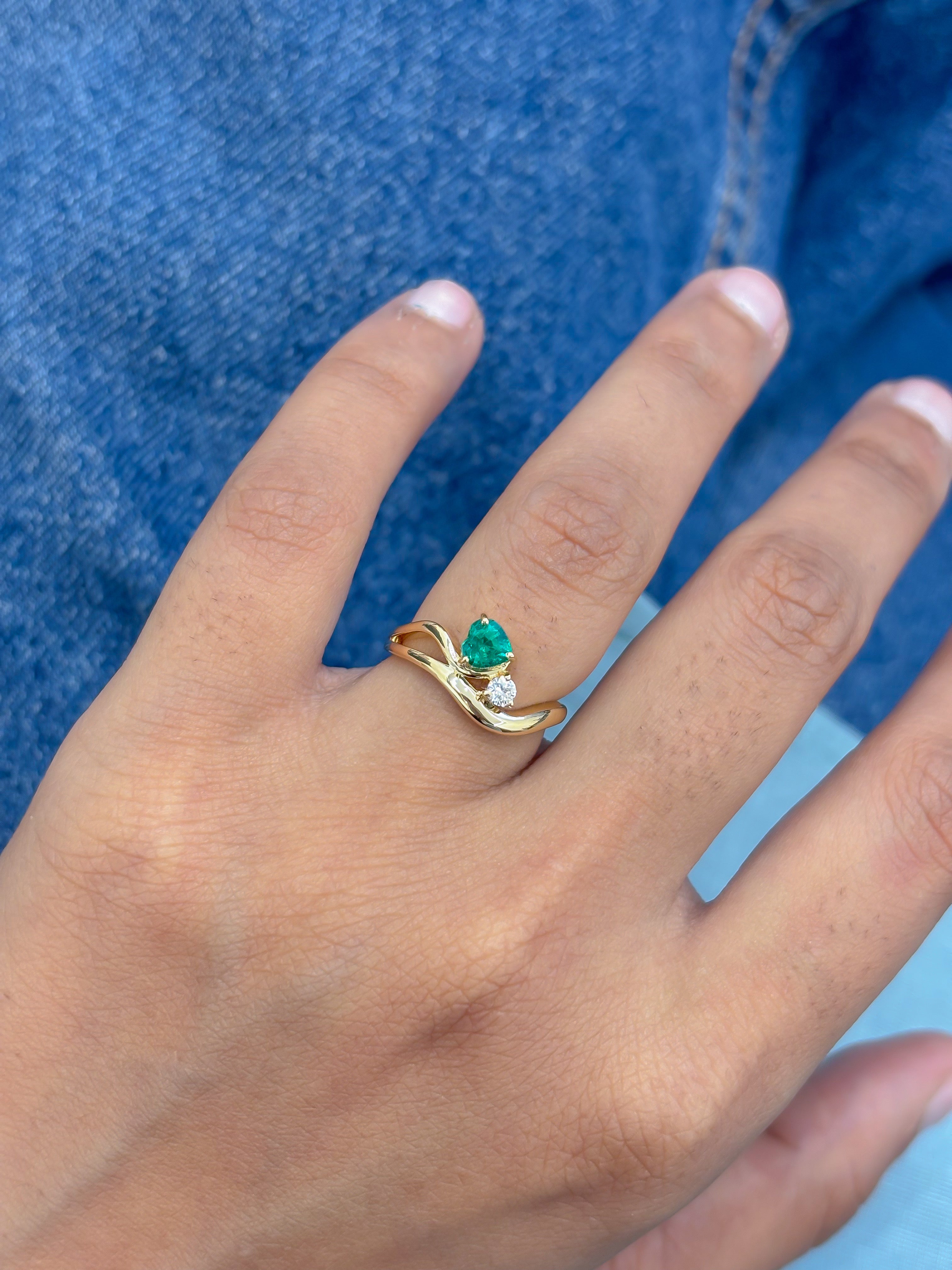 JPRG-5250/12511 Emerald Diamond Ring | 18K