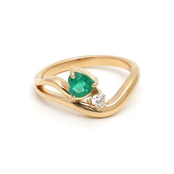 JPRG-5250/12511 Emerald Diamond Ring | 18K